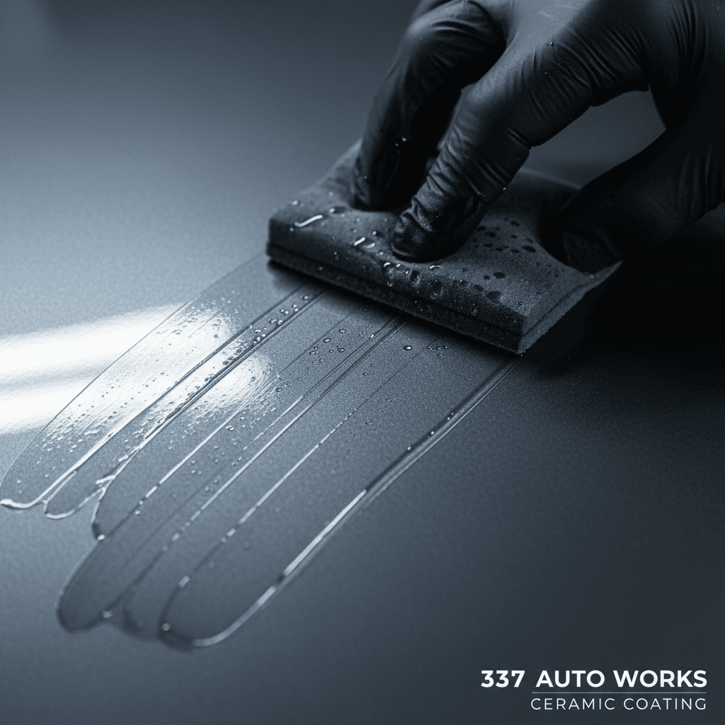 Ceramic coating application