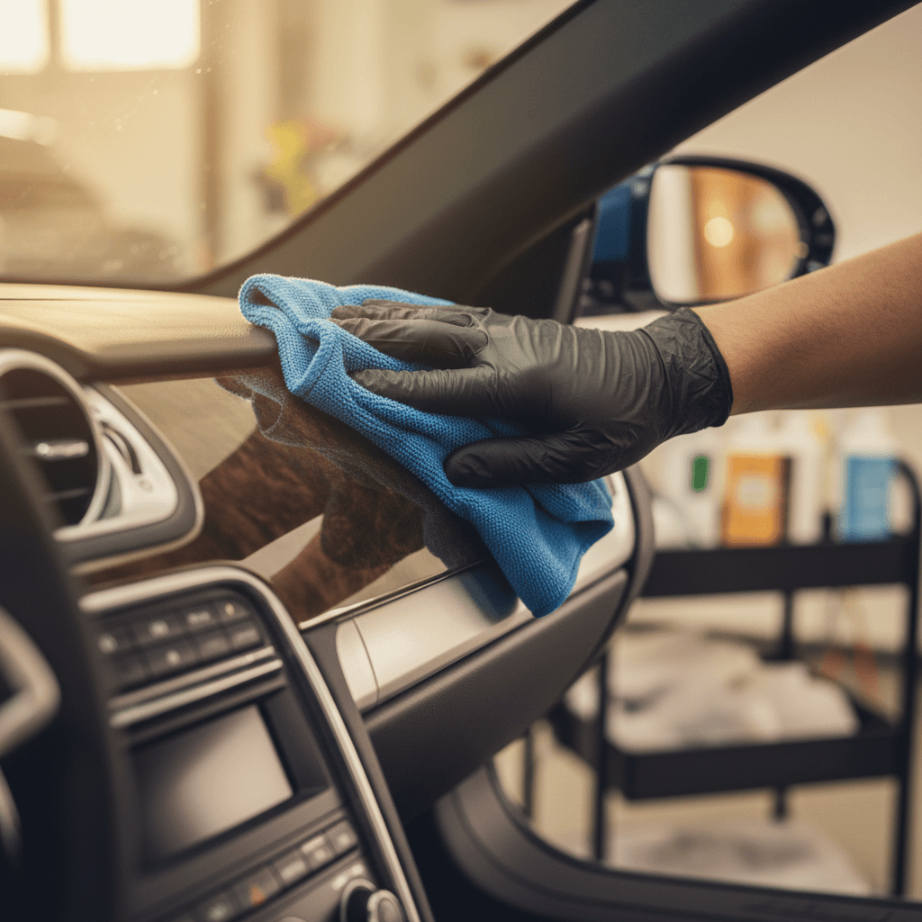 Professional interior vacuuming and carpet cleaning