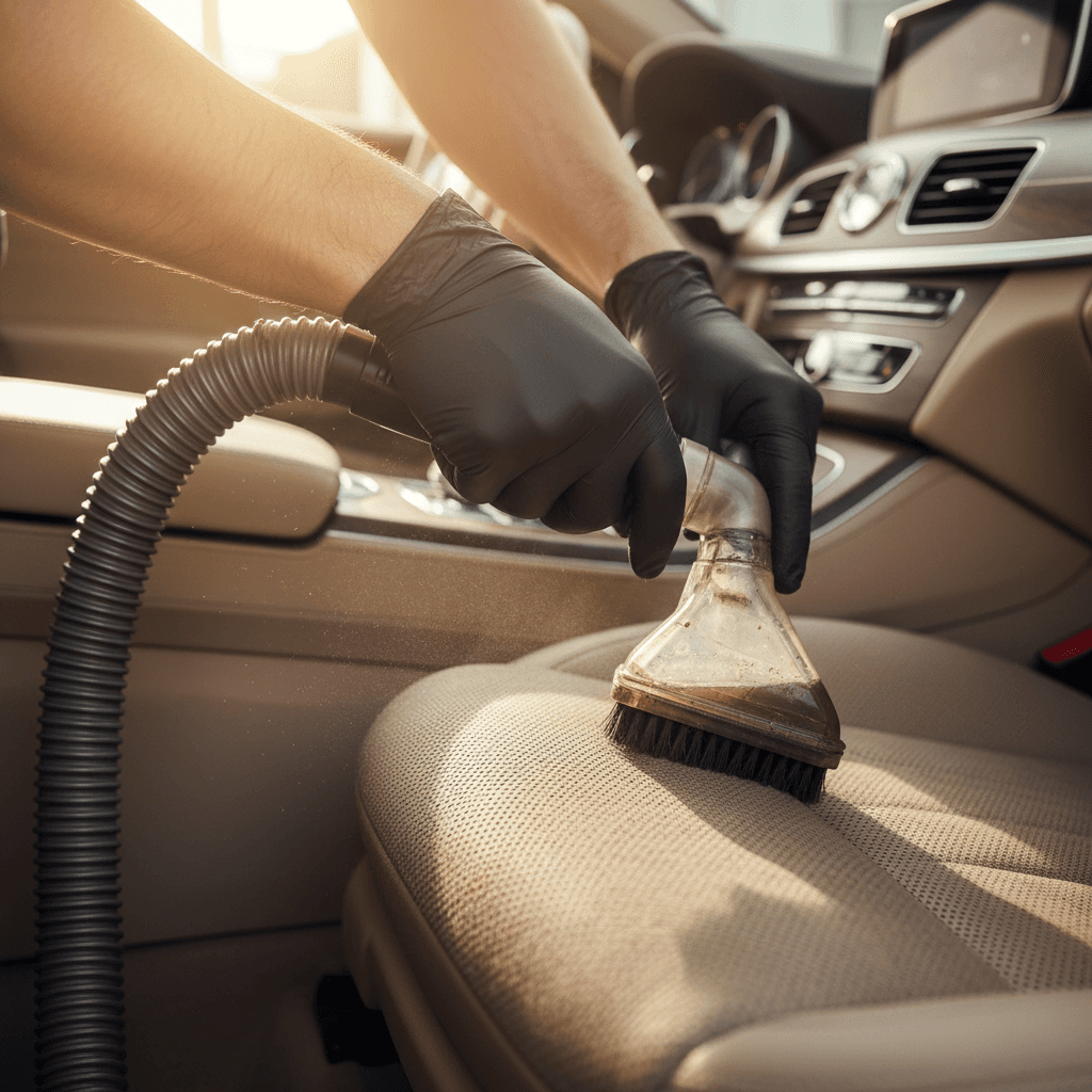 Professional deep interior shampoo and extraction cleaning